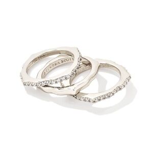 Kendra Scott Elegant Silver Ring Set